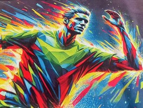 Koberec s futbalovým motívom – viacfarebný, polyester | 100x150 Rozmer: 120x170 cm