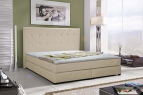 Manželská posteľ Boxspring 180 cm Caserta (biela) (s matracmi). Vlastná spoľahlivá doprava až k Vám domov. 616180
