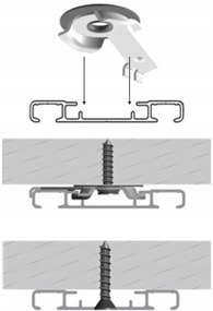 Dekorstudio Stropná hliníková dvojitá koľajnica SMALL Plus Dĺžka: 580cm, Typ príslušenstva: Bežce AS + Francúzsky háčik