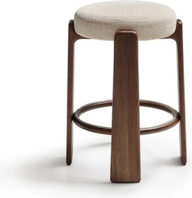 Béžová/v tmavo prírodnej farbe barová stolička z jaseňového dreva (výška sedadla 65 cm) Granite – Kave Home