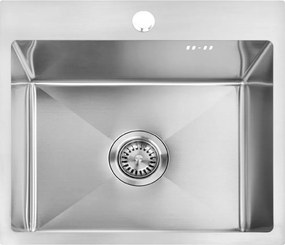 Rea Leo, 1-komorový oceľový drez 500x450x185 mm, oceľová, ZLE-06003
