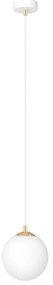 Luster na lanku ROYAL 1xE14/10W/230V pr. 14 cm biela