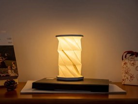 Biela/tyrkysovomodrá prenosná svetelná dekorácia na USB ø 8 cm Twist – Gingko