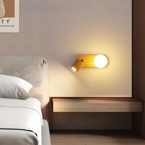 Brilagi - Nástenné bodové svietidlo MODERN WOOD 1xG9/5W/230V+1xGU10/8W kaučukovník