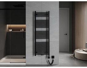 Mexen Ares, elektrické vykurovacie teleso 1500x500 mm + vykurovacia tyč 600 W, čierna, W102-1500-500-6600-70