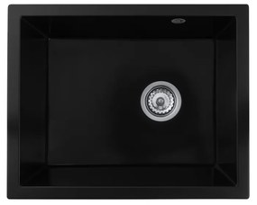 Gamma Decor 5040, 1-komorový granitový drez 560x460x180 mm, čierna, GMA-ZLE000001