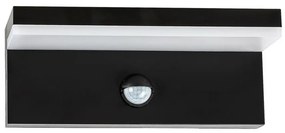 Rabalux 77115 vonkajšie nástenné LED svietidlo Zaragoza, so senzorom, 9W, IP54, čierna