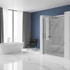 Rea Rapid Swing, 1-krídlové sprchové dvere 120 x 195 cm, 6mm číre sklo, chrómový profil, REA-K5456