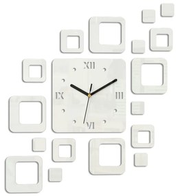 Moderné nástenné hodiny ROMAN WHITE HMCNH010-white