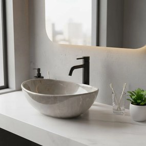 Rea Sofia Mini, umývadlo na dosku 350x260x125 mm, imitácia kameňa - kashmir, REA-U9238