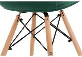 SADA 2x Jedálenská stolička NEREA 80x60,5 cm zelená/buk