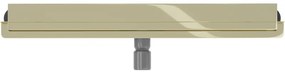 Mexen Flat nerezový sprchový žľab na stenu 60 cm vzor 2v1, zlatá, 1530060