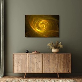 Obraz abstraktnej žltej špirály (90x60 cm)