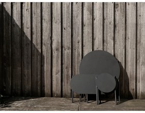 Čierny kovový okrúhly jedálenský stôl ø 70 cm Disc – Zone