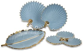 Dekoračný podnos HIRAL 3 04 modrý / zlatý