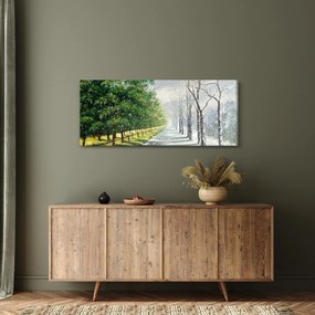 Obraz - Zima versus leto (120x50 cm)