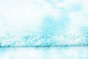 Plyšový koberec SILK Ombre - MODRÝ