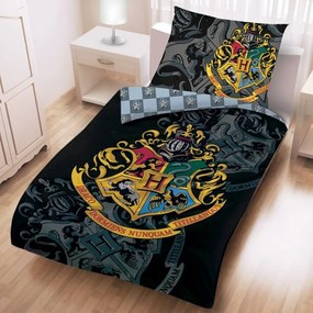 Bavlnené posteľné obliečky Harry Potter - motív Hogwarts - 100% bavlna - 70x90 cm + 140x200 cm - Certifikát Oeko-Tex 100