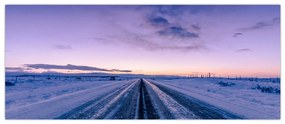 Obraz cesty v zime (120x50 cm)