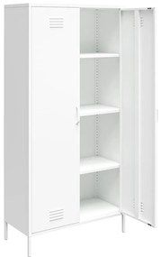 Biela kovová šatníková skriňa 90x185 cm Mission District - Støraa