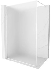 Mexen Kioto-F, sprchová zástena s rámom 70 x 202 cm, 8 mm sklo námraza, biely profil, 800-070-104-20-30