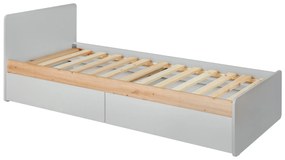 Jednolôžková posteľ 90 cm Voncile 20 ASPG VV BT (perlovo sivá + dub artrisan) (s roštom). Akcia -20%. Vlastná spoľahlivá doprava až k Vám domov. 1024252