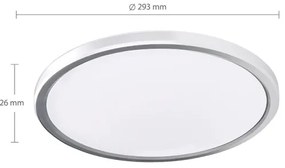 Solight WO826-LED Kúpeľňové stropné svietidlo ACATE 24W/230V 3000/4000/6000K pr.29,3cm IP54