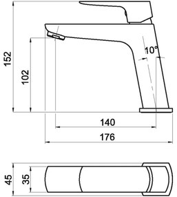 Novaservis - Umývadlová batéria NOBLESS EGO matná čierna