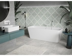 Mexen Volta, voľne stojaca nástenna vaňa 170 x 75 cm, biela, biely prepad, 51131707500-20