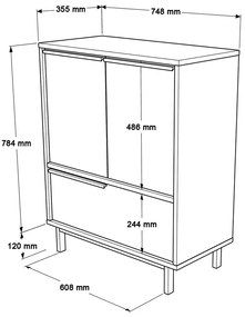 Kuchynská skrinka Walnut