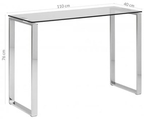 Konzolový stôl Katia strieborný
