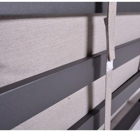 Čierno-béžový kovový záhradný lounge set pre 8 Portland – Rojaplast