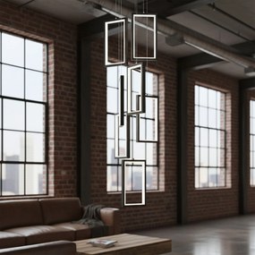 Toolight Toolight, LED závesné svietidlo 18W, 3000K, 1500lm, LHJ089-7CP, čierna, OSW-50064