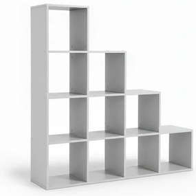 Úložná polica, regál KALLA, 129,5x29x129,5cm, biela Vasagle