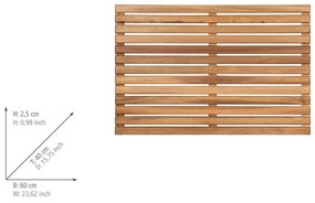 Drevená kúpeľňová predložka v prírodnej farbe 40x60 cm Acacia – Wenko
