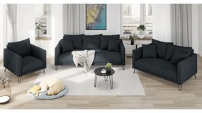 Tmavosivé ženilkové kreslo Freya – Ropez