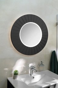 Sapho Sapho, LUMIRO STRIP guľaté zrkadlo s LED osvetlením v ráme, priemer 90cm, carina, LR950-4141S