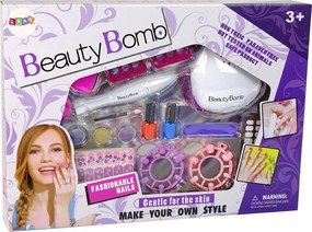 LEAN Toys Súprava na zdobenie nechtov frézka lampa pilník brokáty
