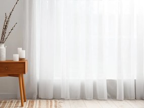 Voál biely hladký s olovkom ZAC-015 výška 325 cm Šitie na mieru
