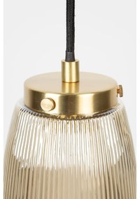 Závesné svietidlo v zlatej farbe so skleneným tienidlom ø 12 cm Robin - White Label