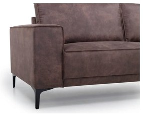 Hnedá pohovka z imitácie kože 164 cm Copenhagen – Scandic