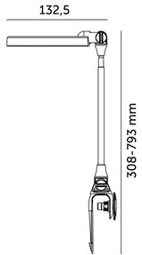 LED Interiérová lampa na pestovanie rastlín LED/10W/5V 3200K