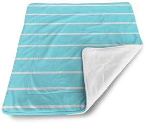 Sablio Deka pre bábätko Biele pruhy na modrej - 80x100 cm