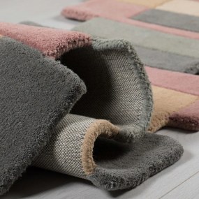 Vlnený koberec Flair Rugs Collage Earthy, 60 x 230 cm