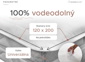Nepremokavý chránič na matrac PREŠÍVANÝ 120x200 cm