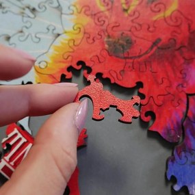 DAALO Dřevěné zvířecí puzzle - vlk - AKCE!