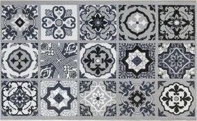Protišmykový behúň Patchwork - sivý