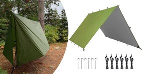 3x3 metrová, vodotesná plachta na kempovanie, s darčekovým prenosným obalom