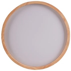 Kúpeľňové stropné LED svietidlo, 12 W, 230 V, Ø 27 cm, IP44, dub