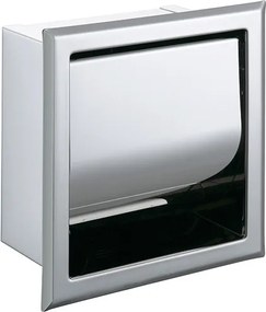 Bemeta Design Držiak toaletného papiera, vstavaný, s krytom, nerez, brús - 104112125